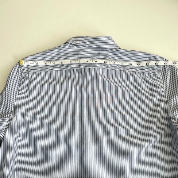 Lauren Ralph Lauren Pinstripe Cotton Poplin Classic Fit Button Up Shirt - Picture 6 of 9